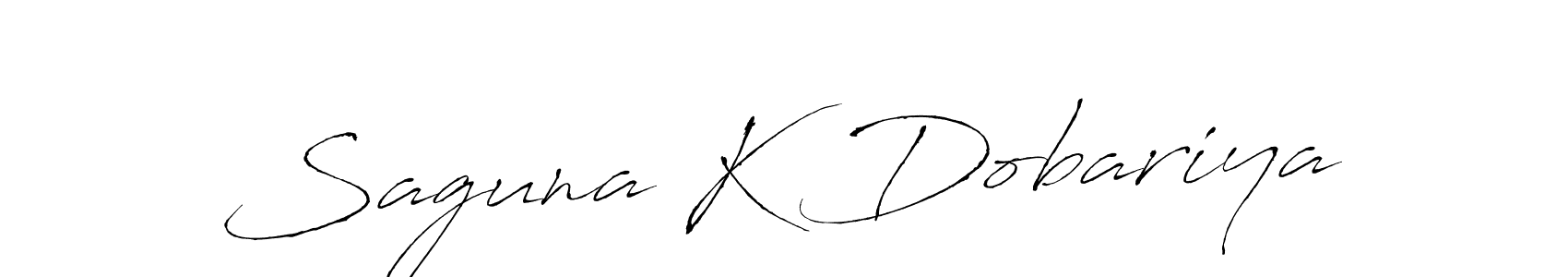 How to make Saguna K Dobariya signature? Antro_Vectra is a professional autograph style. Create handwritten signature for Saguna K Dobariya name. Saguna K Dobariya signature style 6 images and pictures png