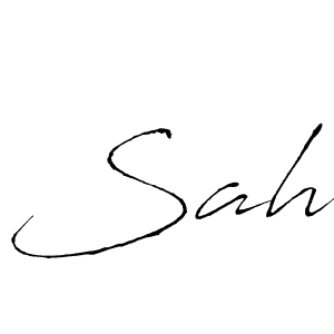 Design your own signature with our free online signature maker. With this signature software, you can create a handwritten (Antro_Vectra) signature for name Sah. Sah signature style 6 images and pictures png