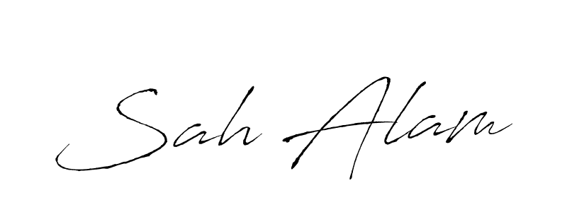 Make a beautiful signature design for name Sah Alam. With this signature (Antro_Vectra) style, you can create a handwritten signature for free. Sah Alam signature style 6 images and pictures png