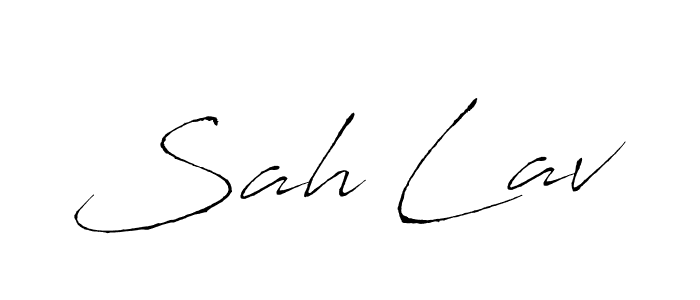 Make a beautiful signature design for name Sah Lav. With this signature (Antro_Vectra) style, you can create a handwritten signature for free. Sah Lav signature style 6 images and pictures png