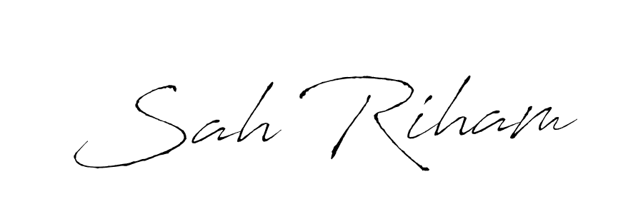 You should practise on your own different ways (Antro_Vectra) to write your name (Sah Riham) in signature. don't let someone else do it for you. Sah Riham signature style 6 images and pictures png