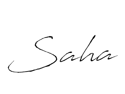 Use a signature maker to create a handwritten signature online. With this signature software, you can design (Antro_Vectra) your own signature for name Saha. Saha signature style 6 images and pictures png