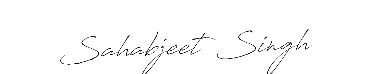 How to make Sahabjeet Singh name signature. Use Antro_Vectra style for creating short signs online. This is the latest handwritten sign. Sahabjeet Singh signature style 6 images and pictures png