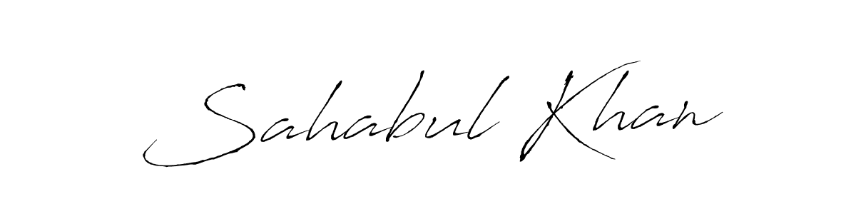 Make a beautiful signature design for name Sahabul Khan. With this signature (Antro_Vectra) style, you can create a handwritten signature for free. Sahabul Khan signature style 6 images and pictures png