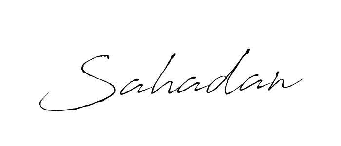 Design your own signature with our free online signature maker. With this signature software, you can create a handwritten (Antro_Vectra) signature for name Sahadan. Sahadan signature style 6 images and pictures png