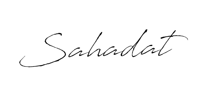 How to make Sahadat name signature. Use Antro_Vectra style for creating short signs online. This is the latest handwritten sign. Sahadat signature style 6 images and pictures png