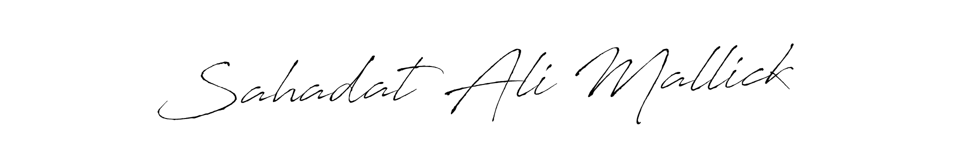 Create a beautiful signature design for name Sahadat Ali Mallick. With this signature (Antro_Vectra) fonts, you can make a handwritten signature for free. Sahadat Ali Mallick signature style 6 images and pictures png
