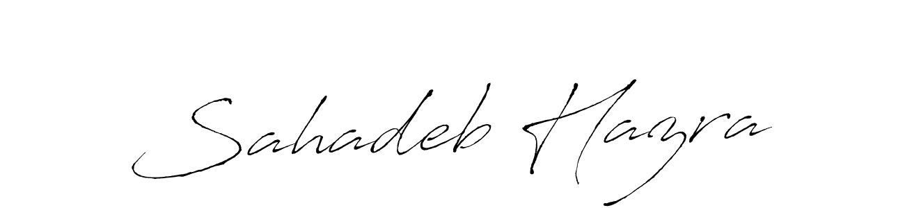 How to make Sahadeb Hazra signature? Antro_Vectra is a professional autograph style. Create handwritten signature for Sahadeb Hazra name. Sahadeb Hazra signature style 6 images and pictures png
