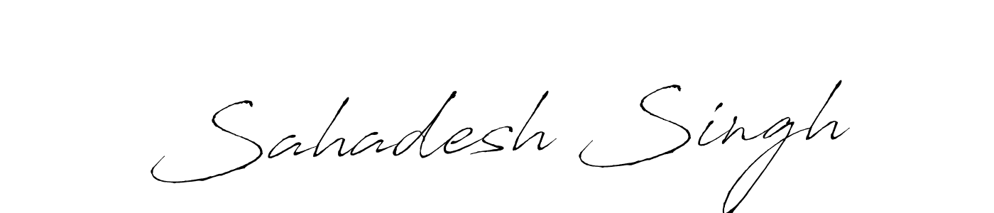 Design your own signature with our free online signature maker. With this signature software, you can create a handwritten (Antro_Vectra) signature for name Sahadesh Singh. Sahadesh Singh signature style 6 images and pictures png
