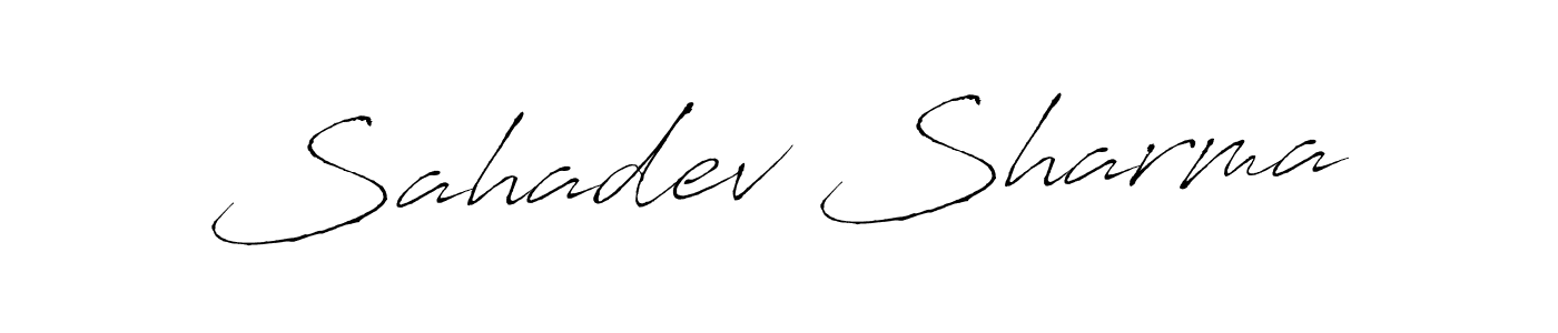 Sahadev Sharma stylish signature style. Best Handwritten Sign (Antro_Vectra) for my name. Handwritten Signature Collection Ideas for my name Sahadev Sharma. Sahadev Sharma signature style 6 images and pictures png