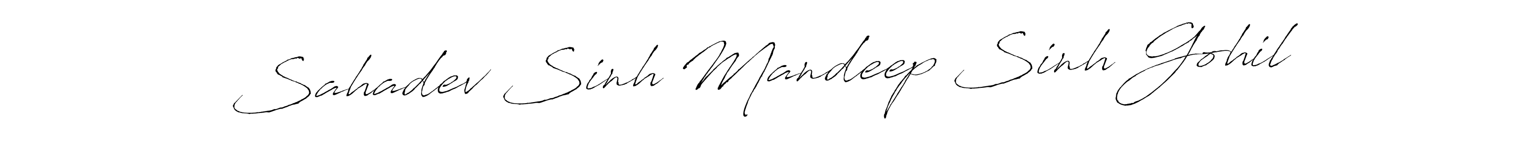 Sahadev Sinh Mandeep Sinh Gohil stylish signature style. Best Handwritten Sign (Antro_Vectra) for my name. Handwritten Signature Collection Ideas for my name Sahadev Sinh Mandeep Sinh Gohil. Sahadev Sinh Mandeep Sinh Gohil signature style 6 images and pictures png