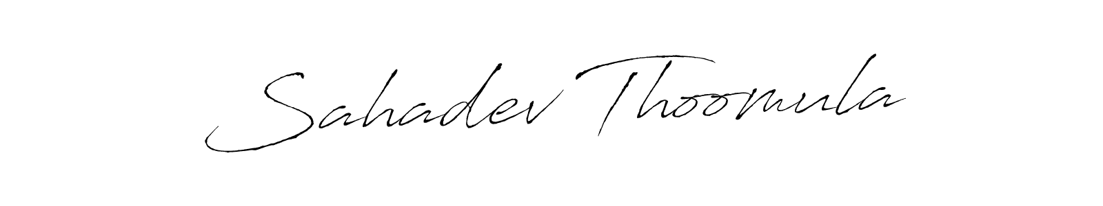 It looks lik you need a new signature style for name Sahadev Thoomula. Design unique handwritten (Antro_Vectra) signature with our free signature maker in just a few clicks. Sahadev Thoomula signature style 6 images and pictures png