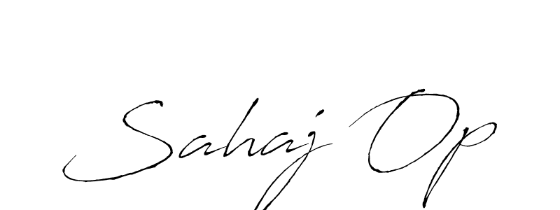 You should practise on your own different ways (Antro_Vectra) to write your name (Sahaj Op) in signature. don't let someone else do it for you. Sahaj Op signature style 6 images and pictures png