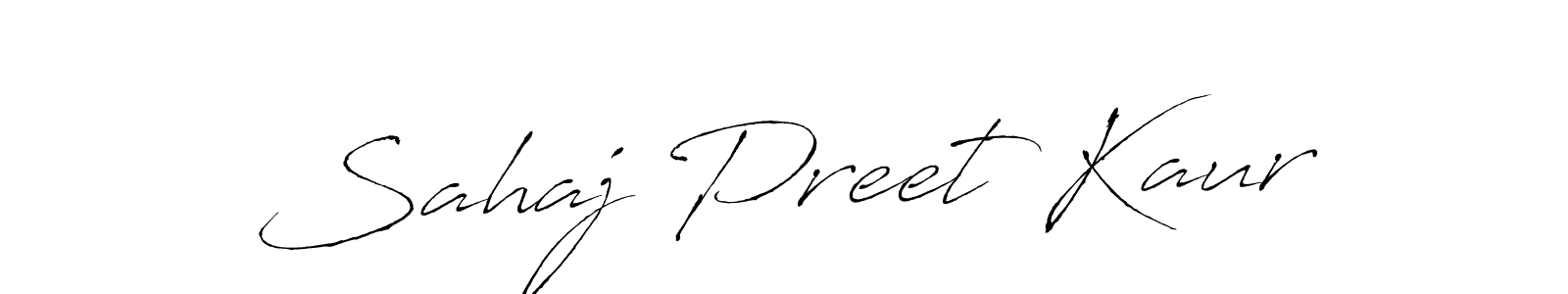 The best way (Antro_Vectra) to make a short signature is to pick only two or three words in your name. The name Sahaj Preet Kaur include a total of six letters. For converting this name. Sahaj Preet Kaur signature style 6 images and pictures png