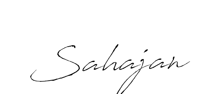 How to make Sahajan signature? Antro_Vectra is a professional autograph style. Create handwritten signature for Sahajan name. Sahajan signature style 6 images and pictures png