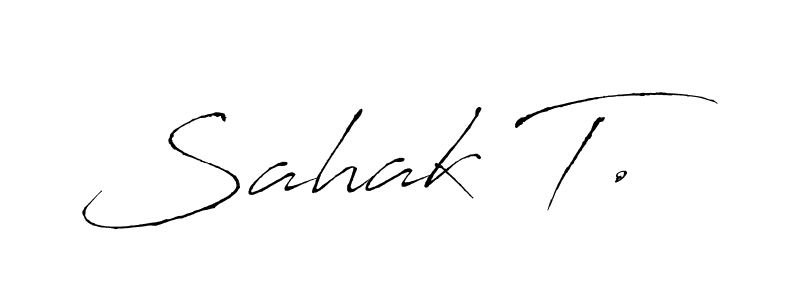 How to make Sahak T. signature? Antro_Vectra is a professional autograph style. Create handwritten signature for Sahak T. name. Sahak T. signature style 6 images and pictures png