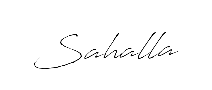 Create a beautiful signature design for name Sahalla. With this signature (Antro_Vectra) fonts, you can make a handwritten signature for free. Sahalla signature style 6 images and pictures png