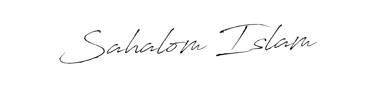 How to make Sahalom Islam name signature. Use Antro_Vectra style for creating short signs online. This is the latest handwritten sign. Sahalom Islam signature style 6 images and pictures png