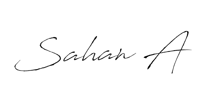 Create a beautiful signature design for name Sahan A. With this signature (Antro_Vectra) fonts, you can make a handwritten signature for free. Sahan A signature style 6 images and pictures png