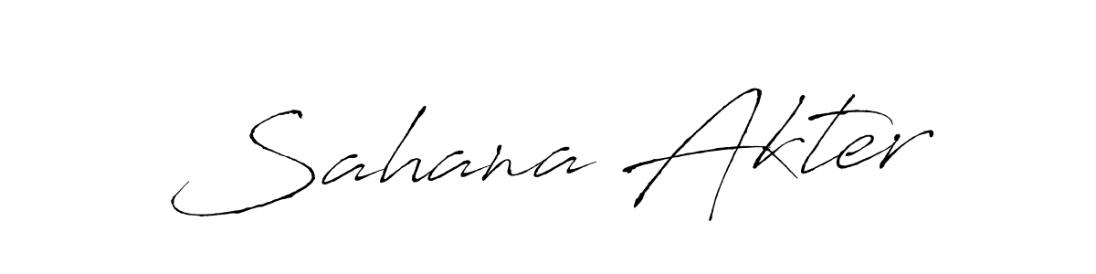 Sahana Akter stylish signature style. Best Handwritten Sign (Antro_Vectra) for my name. Handwritten Signature Collection Ideas for my name Sahana Akter. Sahana Akter signature style 6 images and pictures png