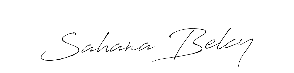 Create a beautiful signature design for name Sahana Belcy. With this signature (Antro_Vectra) fonts, you can make a handwritten signature for free. Sahana Belcy signature style 6 images and pictures png