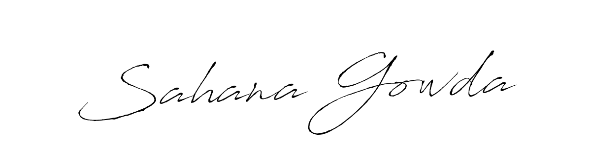 Also You can easily find your signature by using the search form. We will create Sahana Gowda name handwritten signature images for you free of cost using Antro_Vectra sign style. Sahana Gowda signature style 6 images and pictures png