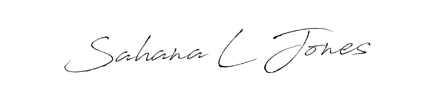 Sahana L Jones stylish signature style. Best Handwritten Sign (Antro_Vectra) for my name. Handwritten Signature Collection Ideas for my name Sahana L Jones. Sahana L Jones signature style 6 images and pictures png