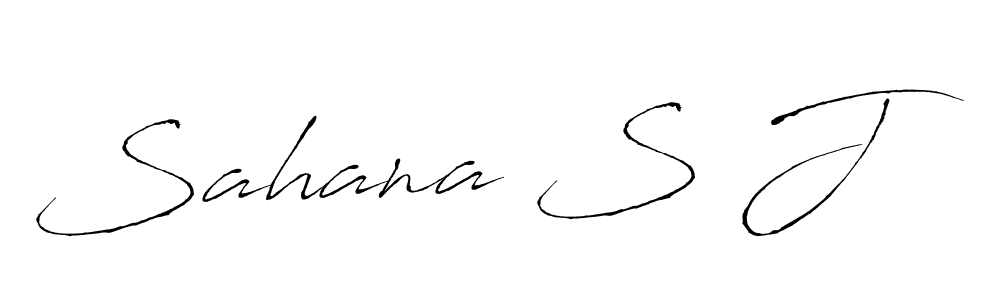 Use a signature maker to create a handwritten signature online. With this signature software, you can design (Antro_Vectra) your own signature for name Sahana S J. Sahana S J signature style 6 images and pictures png