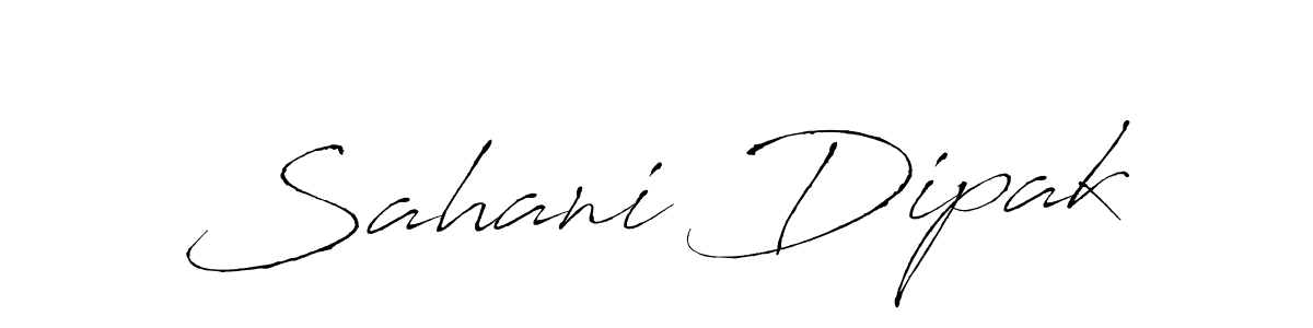 How to make Sahani Dipak name signature. Use Antro_Vectra style for creating short signs online. This is the latest handwritten sign. Sahani Dipak signature style 6 images and pictures png