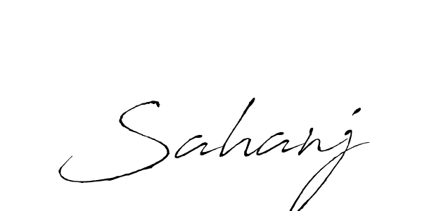 Also You can easily find your signature by using the search form. We will create Sahanj name handwritten signature images for you free of cost using Antro_Vectra sign style. Sahanj signature style 6 images and pictures png