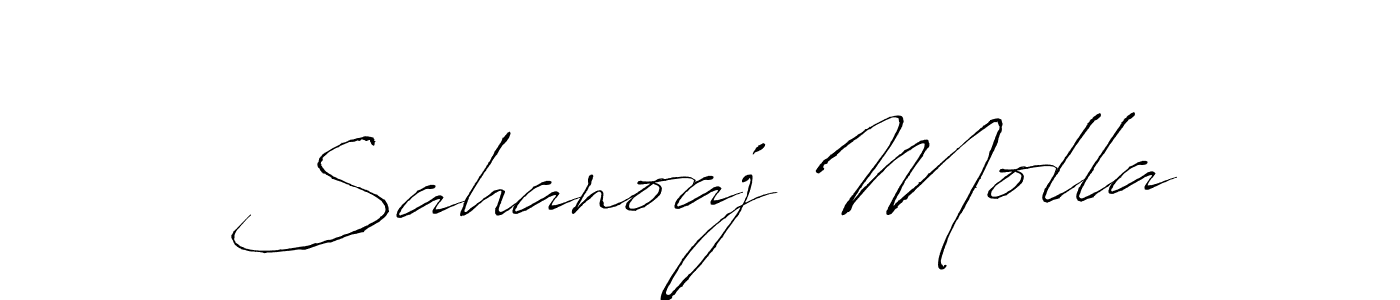 How to make Sahanoaj Molla signature? Antro_Vectra is a professional autograph style. Create handwritten signature for Sahanoaj Molla name. Sahanoaj Molla signature style 6 images and pictures png