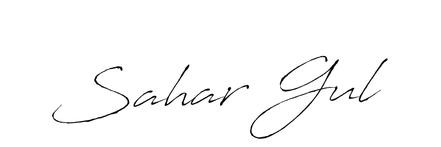 Use a signature maker to create a handwritten signature online. With this signature software, you can design (Antro_Vectra) your own signature for name Sahar Gul. Sahar Gul signature style 6 images and pictures png