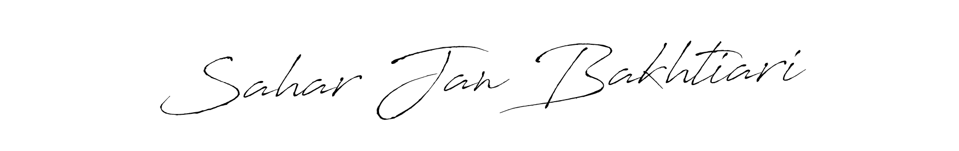 Make a beautiful signature design for name Sahar Jan Bakhtiari. With this signature (Antro_Vectra) style, you can create a handwritten signature for free. Sahar Jan Bakhtiari signature style 6 images and pictures png