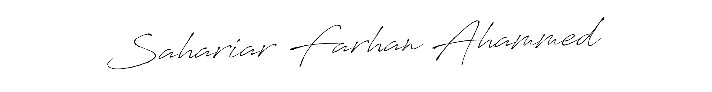 How to make Sahariar Farhan Ahammed signature? Antro_Vectra is a professional autograph style. Create handwritten signature for Sahariar Farhan Ahammed name. Sahariar Farhan Ahammed signature style 6 images and pictures png