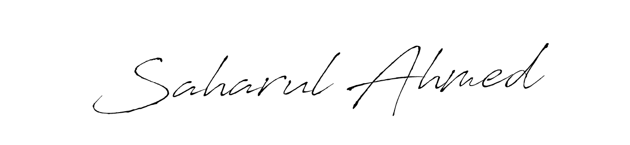 Make a beautiful signature design for name Saharul Ahmed. With this signature (Antro_Vectra) style, you can create a handwritten signature for free. Saharul Ahmed signature style 6 images and pictures png