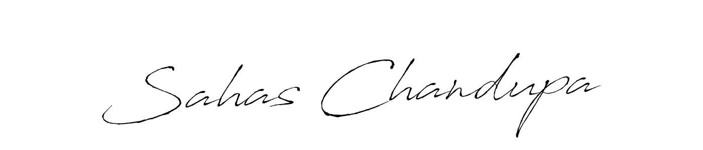 How to make Sahas Chandupa signature? Antro_Vectra is a professional autograph style. Create handwritten signature for Sahas Chandupa name. Sahas Chandupa signature style 6 images and pictures png