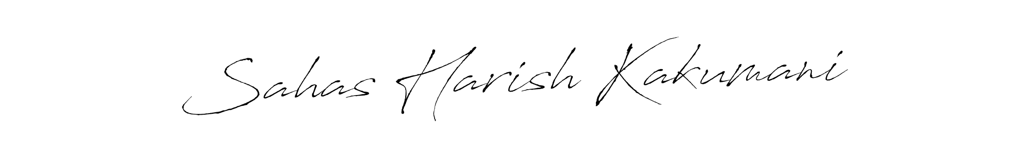 The best way (Antro_Vectra) to make a short signature is to pick only two or three words in your name. The name Sahas Harish Kakumani include a total of six letters. For converting this name. Sahas Harish Kakumani signature style 6 images and pictures png