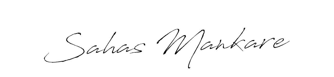 if you are searching for the best signature style for your name Sahas Mankare. so please give up your signature search. here we have designed multiple signature styles  using Antro_Vectra. Sahas Mankare signature style 6 images and pictures png