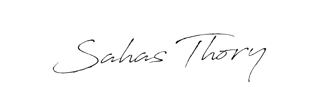 if you are searching for the best signature style for your name Sahas Thory. so please give up your signature search. here we have designed multiple signature styles  using Antro_Vectra. Sahas Thory signature style 6 images and pictures png