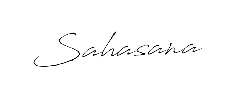 Design your own signature with our free online signature maker. With this signature software, you can create a handwritten (Antro_Vectra) signature for name Sahasana. Sahasana signature style 6 images and pictures png