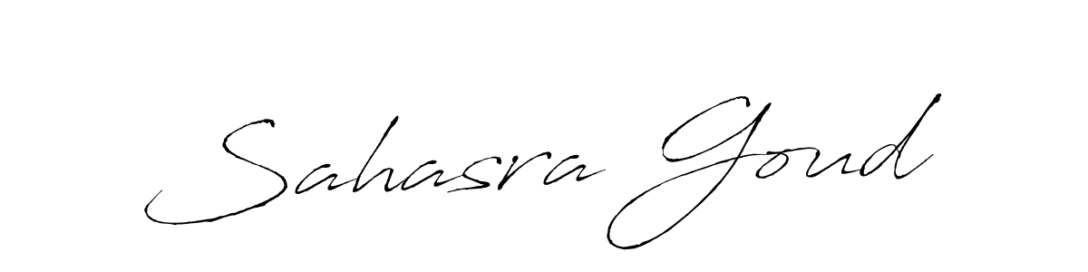 How to make Sahasra Goud name signature. Use Antro_Vectra style for creating short signs online. This is the latest handwritten sign. Sahasra Goud signature style 6 images and pictures png