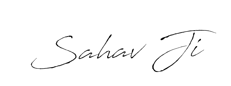 You should practise on your own different ways (Antro_Vectra) to write your name (Sahav Ji) in signature. don't let someone else do it for you. Sahav Ji signature style 6 images and pictures png