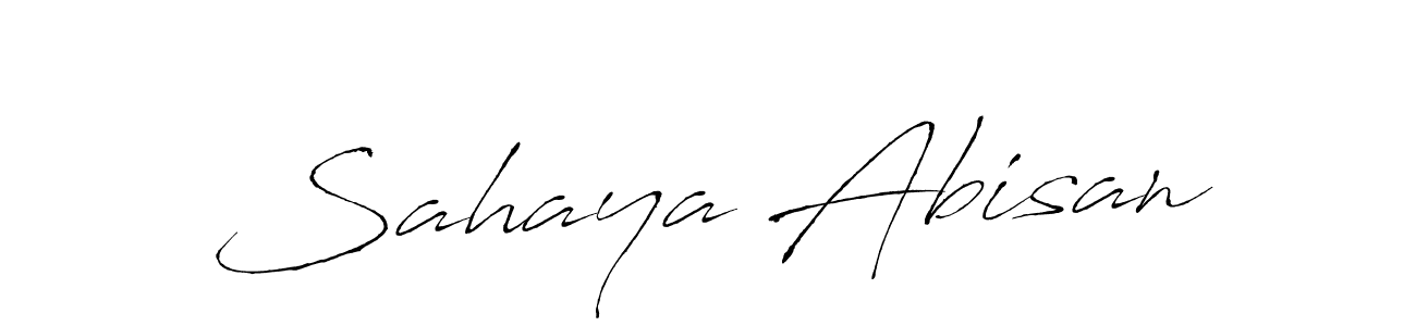 Design your own signature with our free online signature maker. With this signature software, you can create a handwritten (Antro_Vectra) signature for name Sahaya Abisan. Sahaya Abisan signature style 6 images and pictures png