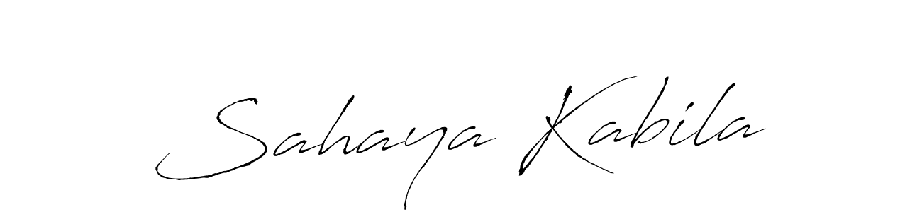 Make a beautiful signature design for name Sahaya Kabila. With this signature (Antro_Vectra) style, you can create a handwritten signature for free. Sahaya Kabila signature style 6 images and pictures png