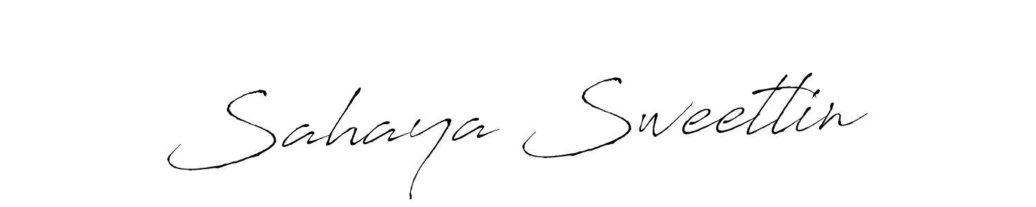 Sahaya Sweetlin stylish signature style. Best Handwritten Sign (Antro_Vectra) for my name. Handwritten Signature Collection Ideas for my name Sahaya Sweetlin. Sahaya Sweetlin signature style 6 images and pictures png