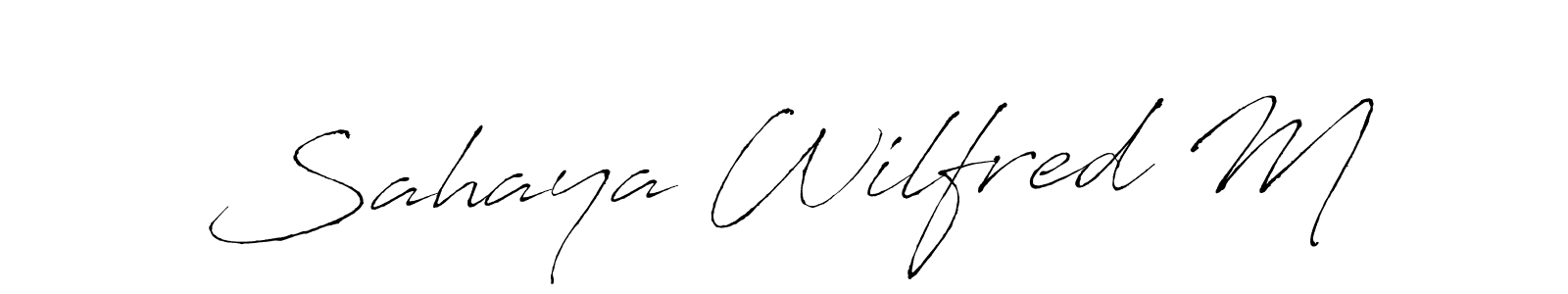 Design your own signature with our free online signature maker. With this signature software, you can create a handwritten (Antro_Vectra) signature for name Sahaya Wilfred M. Sahaya Wilfred M signature style 6 images and pictures png