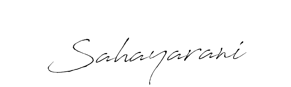 How to make Sahayarani name signature. Use Antro_Vectra style for creating short signs online. This is the latest handwritten sign. Sahayarani signature style 6 images and pictures png
