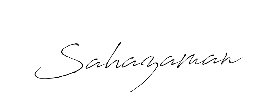 Use a signature maker to create a handwritten signature online. With this signature software, you can design (Antro_Vectra) your own signature for name Sahazaman. Sahazaman signature style 6 images and pictures png