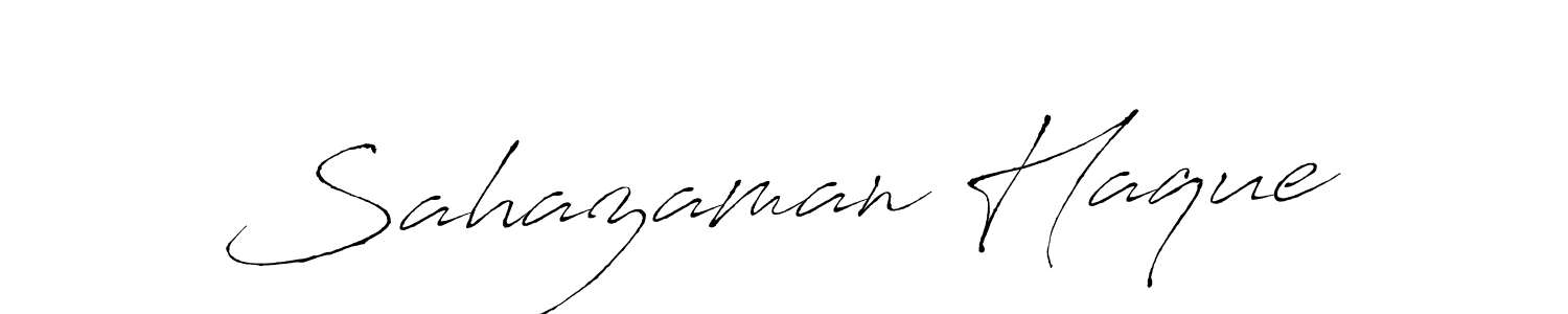 Make a beautiful signature design for name Sahazaman Haque. With this signature (Antro_Vectra) style, you can create a handwritten signature for free. Sahazaman Haque signature style 6 images and pictures png