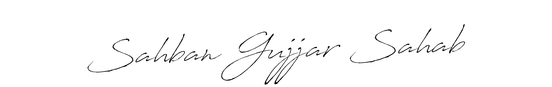 Design your own signature with our free online signature maker. With this signature software, you can create a handwritten (Antro_Vectra) signature for name Sahban Gujjar Sahab. Sahban Gujjar Sahab signature style 6 images and pictures png